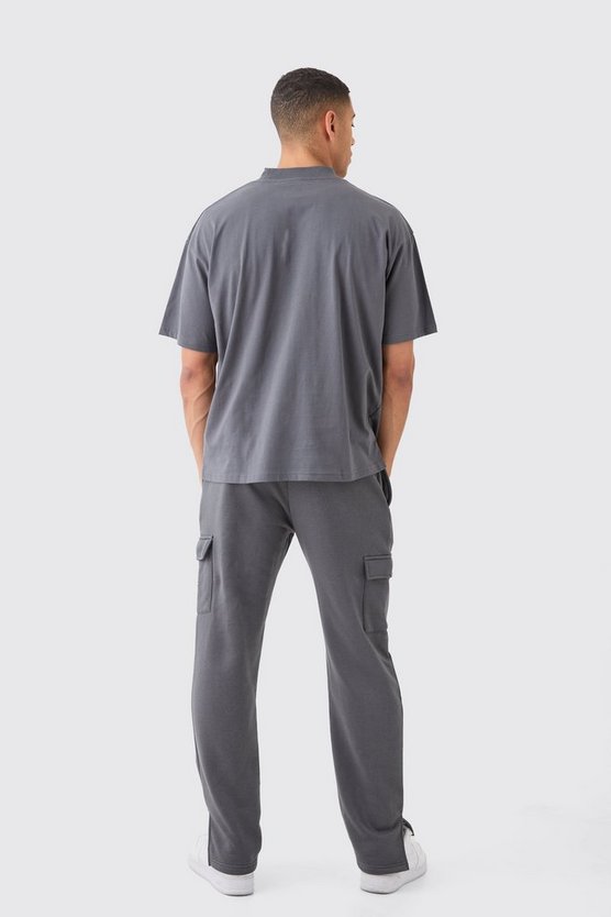 Oversize Man Signature T-Shirt und Cargo-Jogginghose