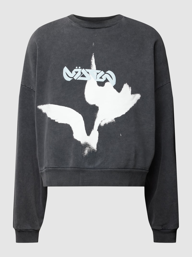 Sweatshirt mit Motiv-Print - MATW X REVIEW in dunkelgrau