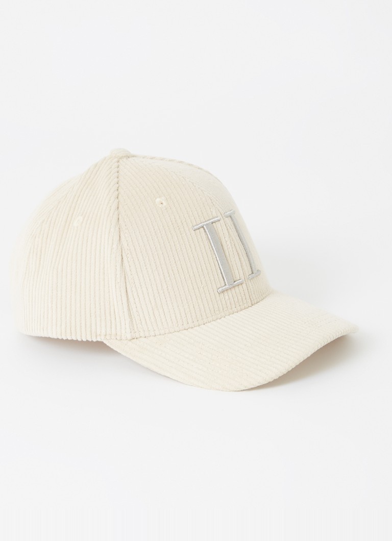 Cappellino in velluto a coste Les Deux Encore con logo ricamato