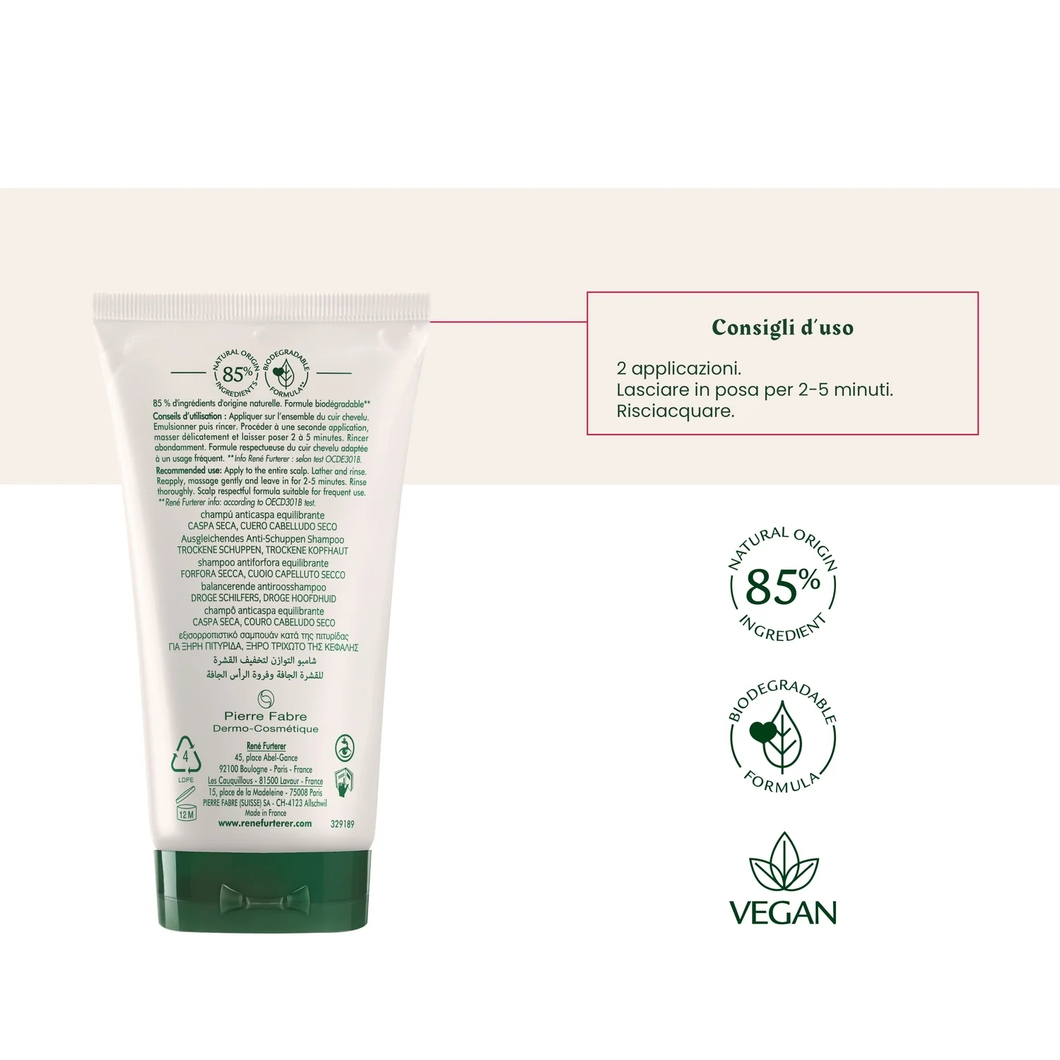 Neopur Shampooing Antipelliculaire Équilibrant (pellicules sèches) - Shampoing antipelliculaire