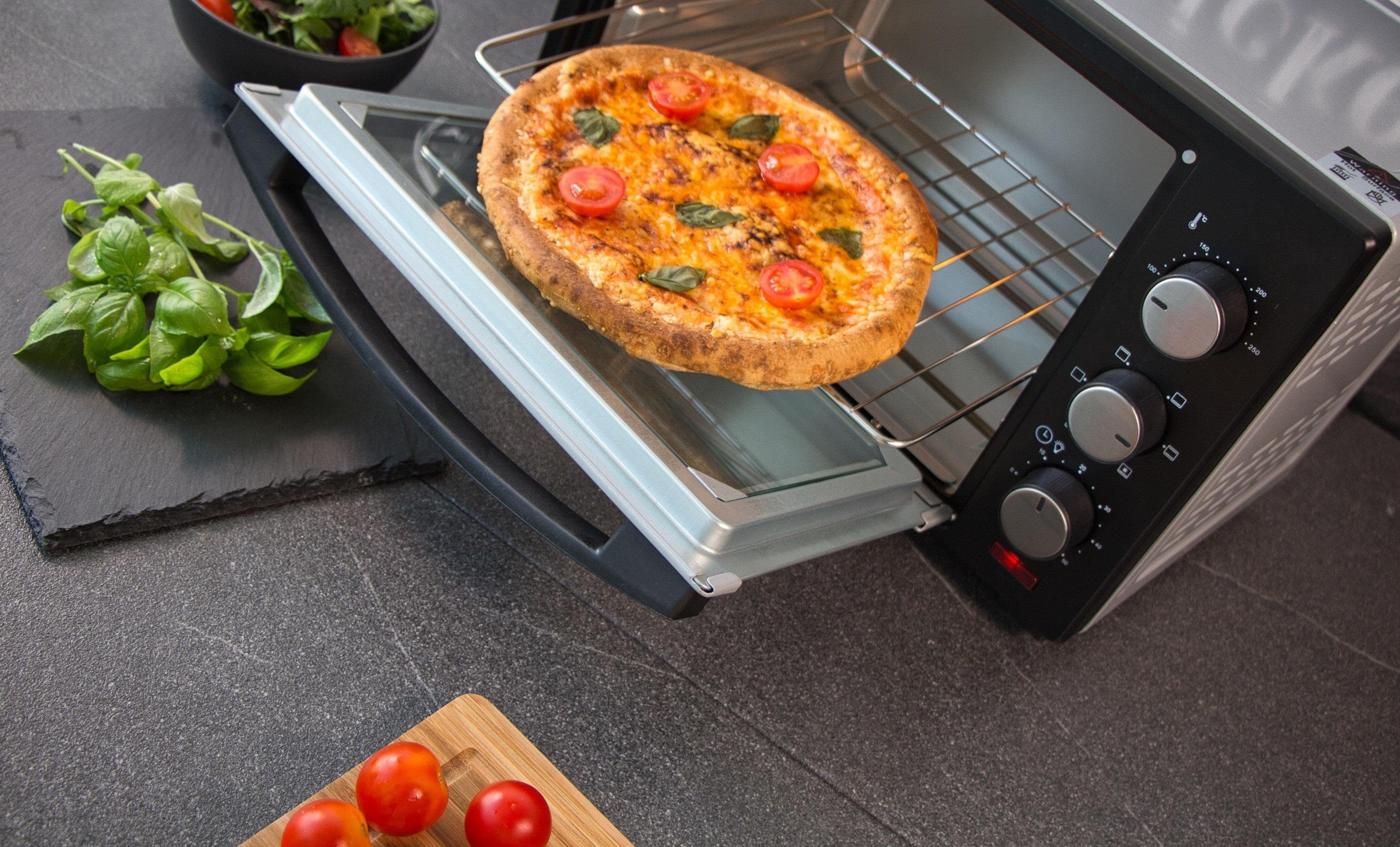 STEINBORG Minibackofen SB-3012, 25 Liter, Umluft, mit Krümelblech, 1600 Watt