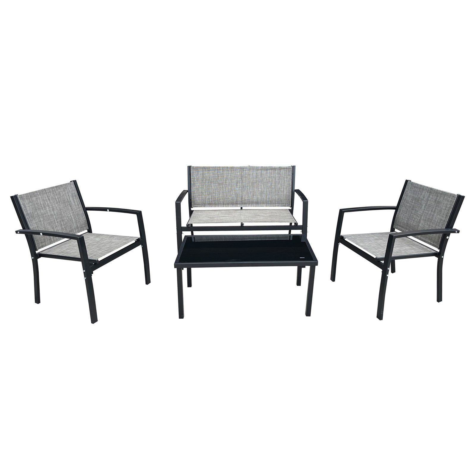 HTI-Living Gartenlounge-Set Terrassenmöbel Rivabella, (Set, 4-tlg), Sitzgruppe Garten Metall