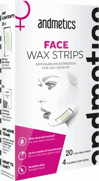 Andmetics Face Wax Strips Enthaarungsstreifen