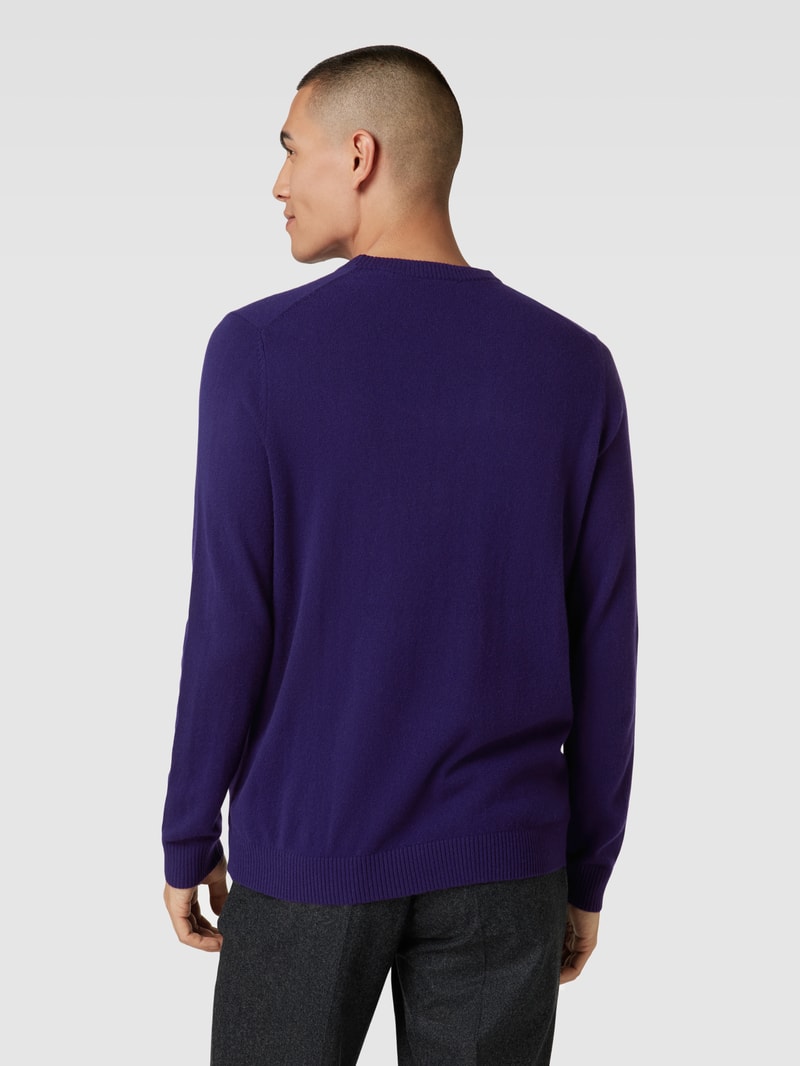 Strickpullover aus Kaschmir mit Rundhalsausschnitt in pflaume