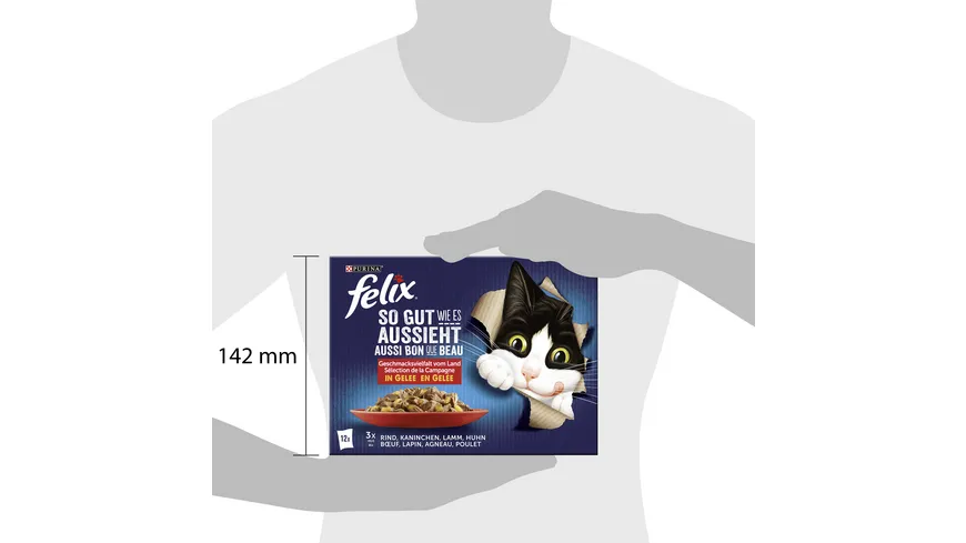PURINA FELIX So gut wie es aussieht in Gelee Geschmacksvielfalt vom Land Katzennassfutter 1020 g