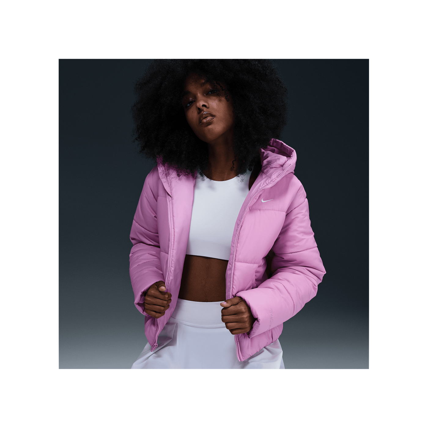 Nike Synthetic Puffer Jacke Damen Pink F632
