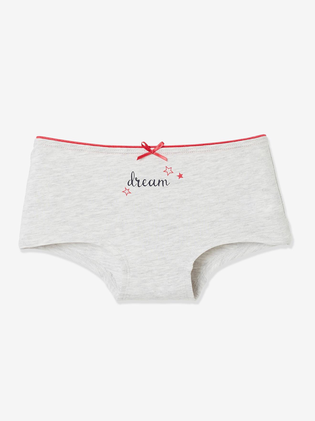 Les 4 shorties fille BASICS lot rose