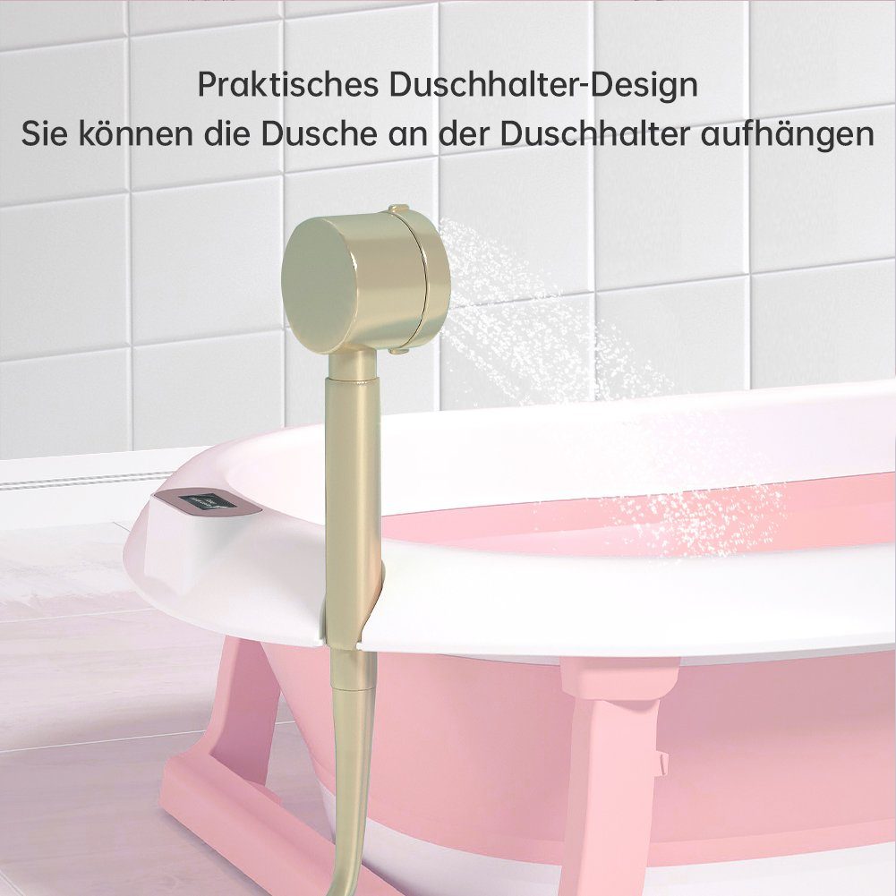 DAKYAM Babybadewanne Badewanne Babywanne faltbar mit verstellbarem Kissen–Matratze