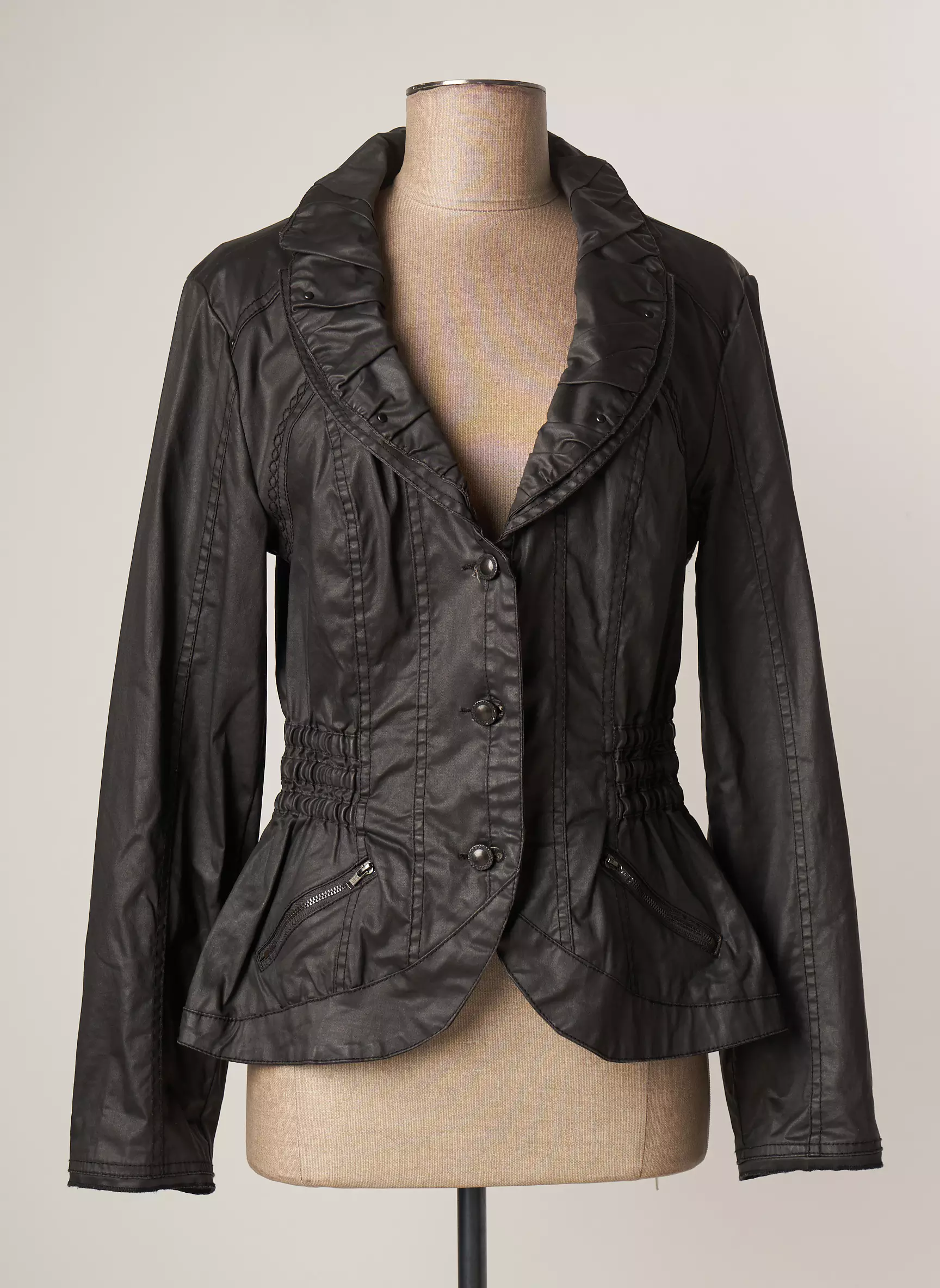 Salt Pepper Vestecasual Femme couleur noir