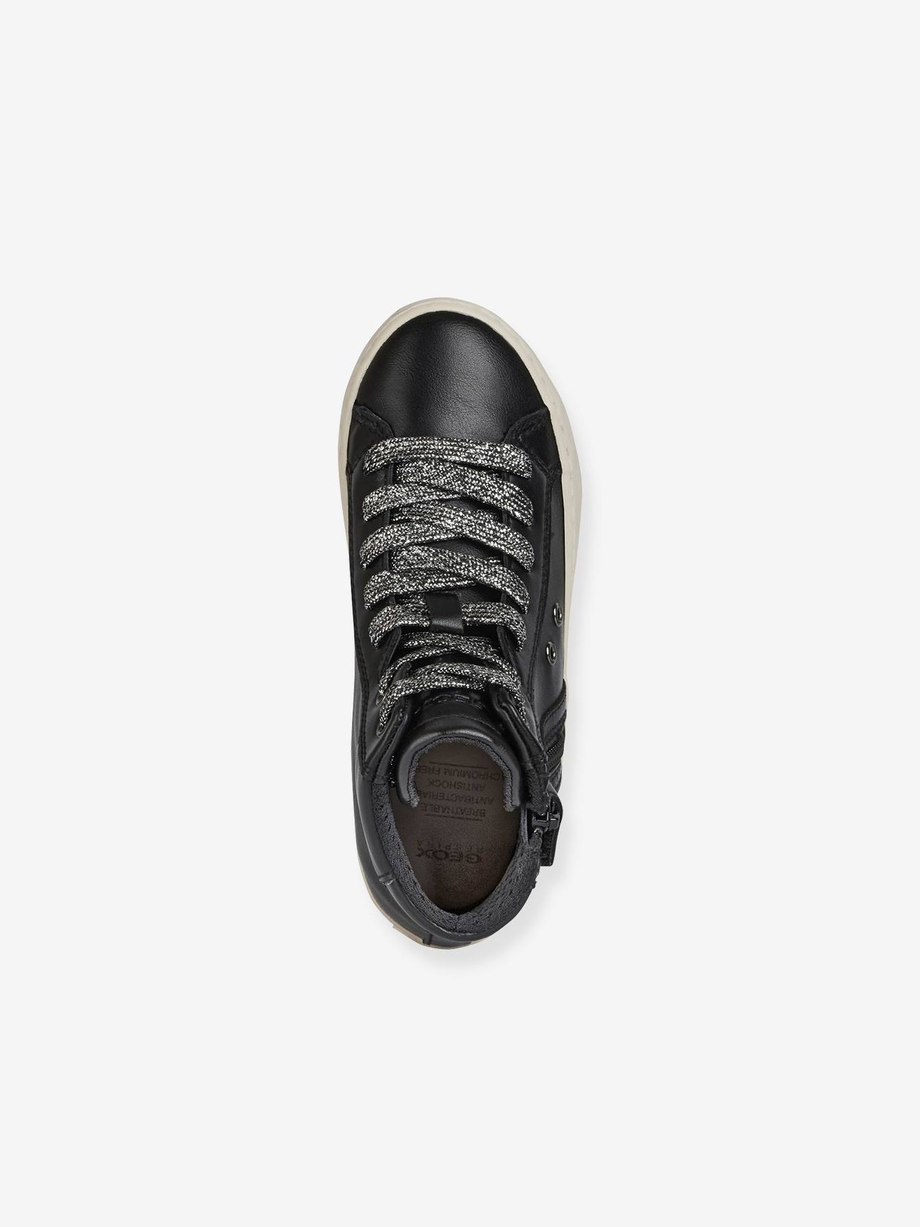 Baskets cuir Mid fille Kalispera GEOX® noir