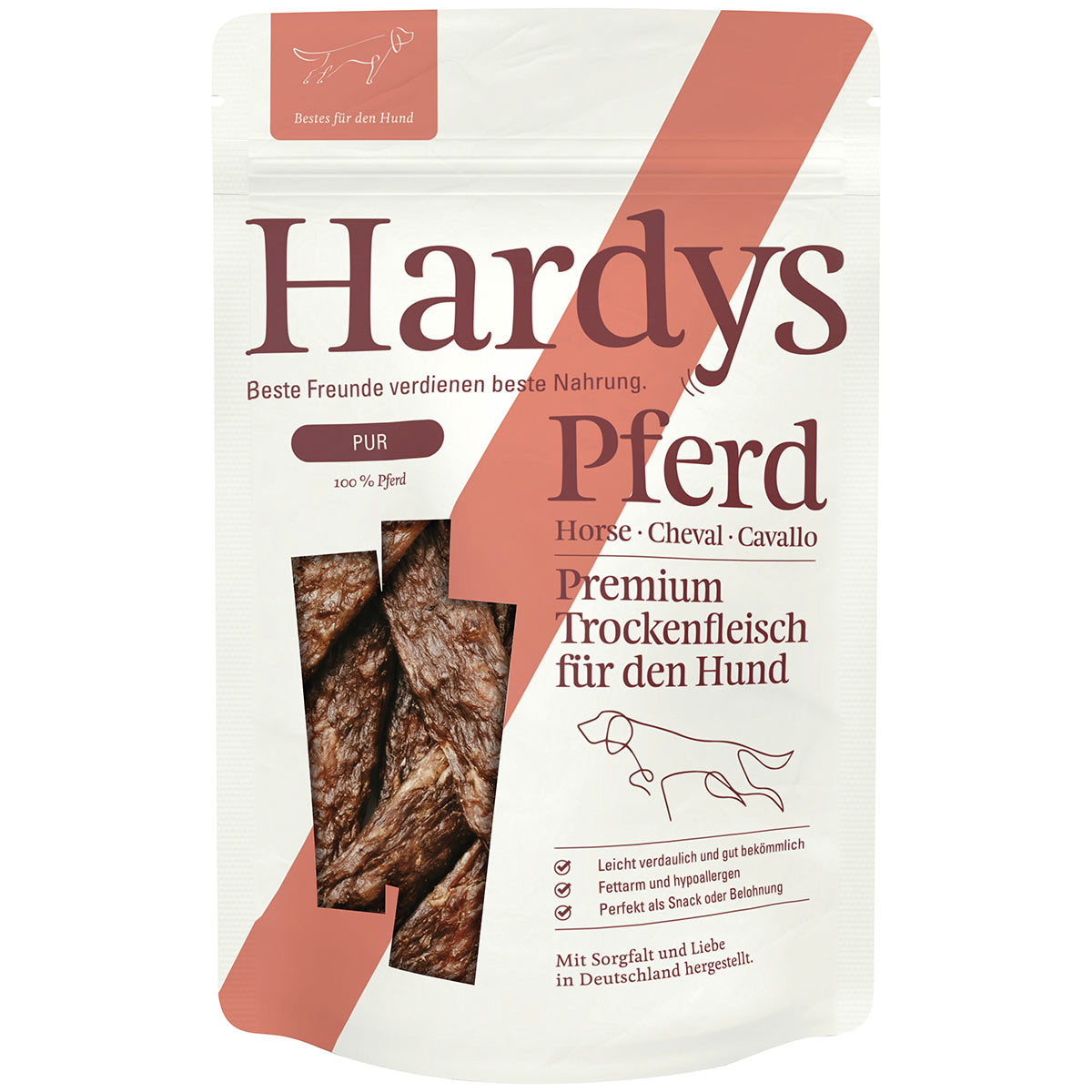 Hardys PUR Trockenfleischstreifen Pferd 100g kaufen bei ZooRoyal