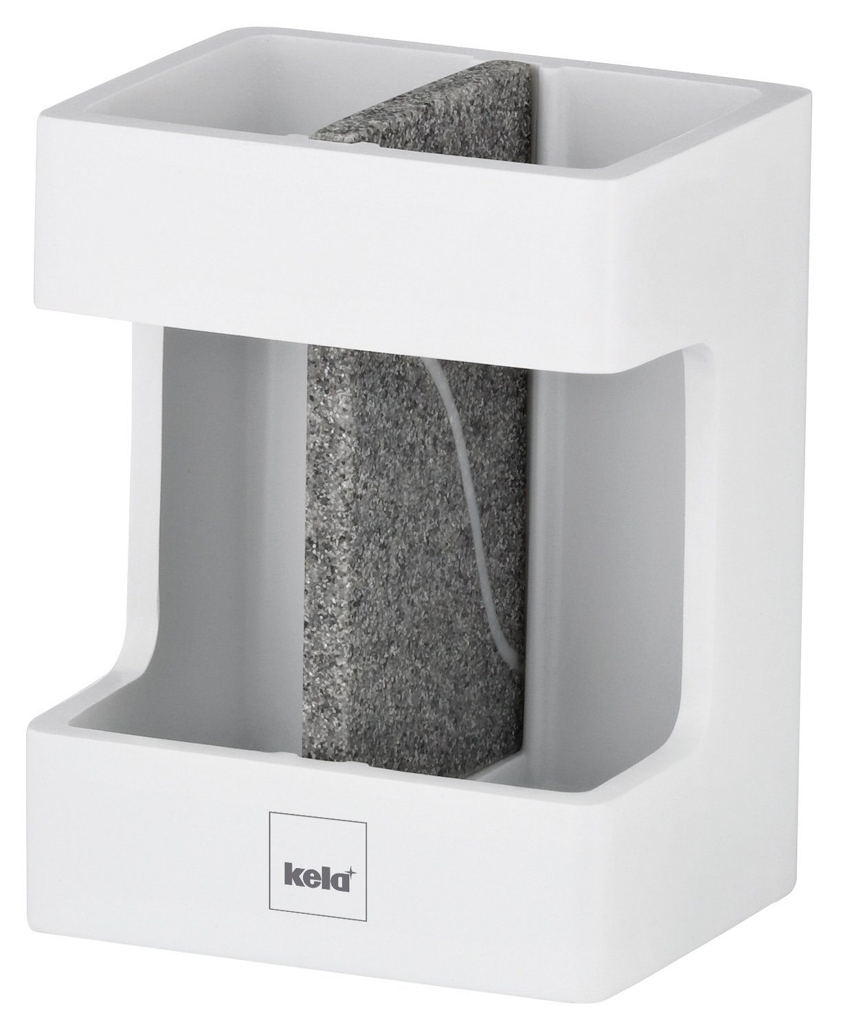 kela Auflaufform Zahnbürstenhalter CUBE, Weiß, B 9 cm, Polyresin