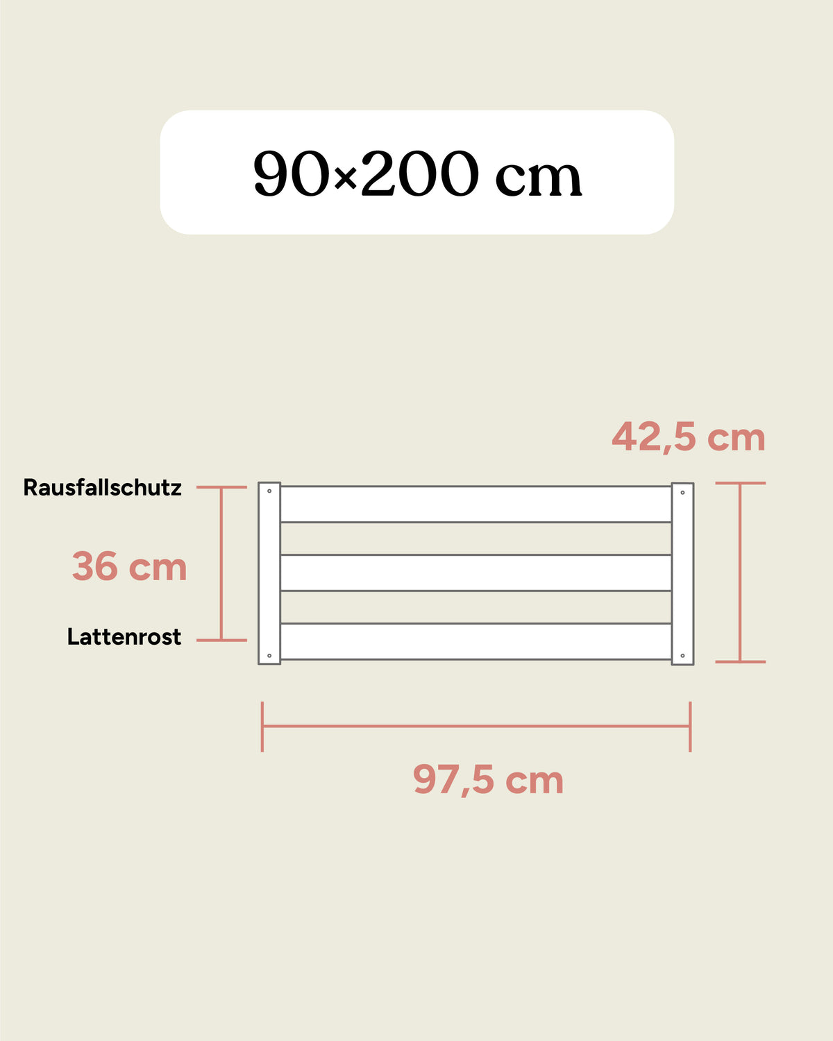 Bodenbett Kiefer K3 Weiß