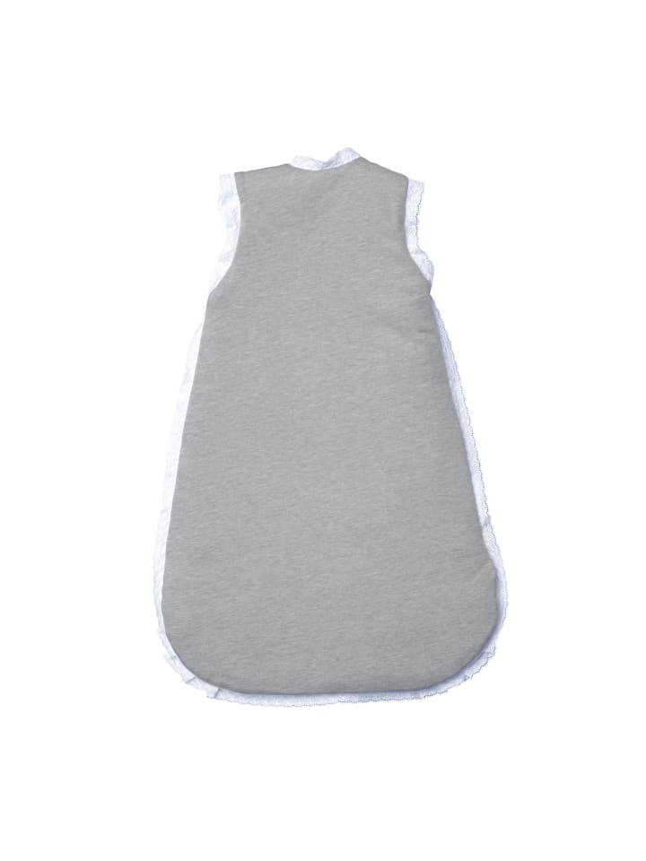nordic coast company  Baby Schlafsack Grau mit Spitze günstig kaufen