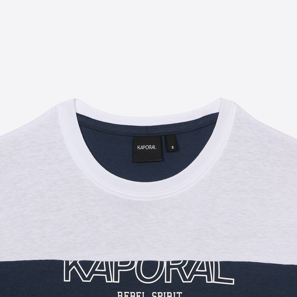 PARIE  T-shirt bleu et blanc 100% coton garçon