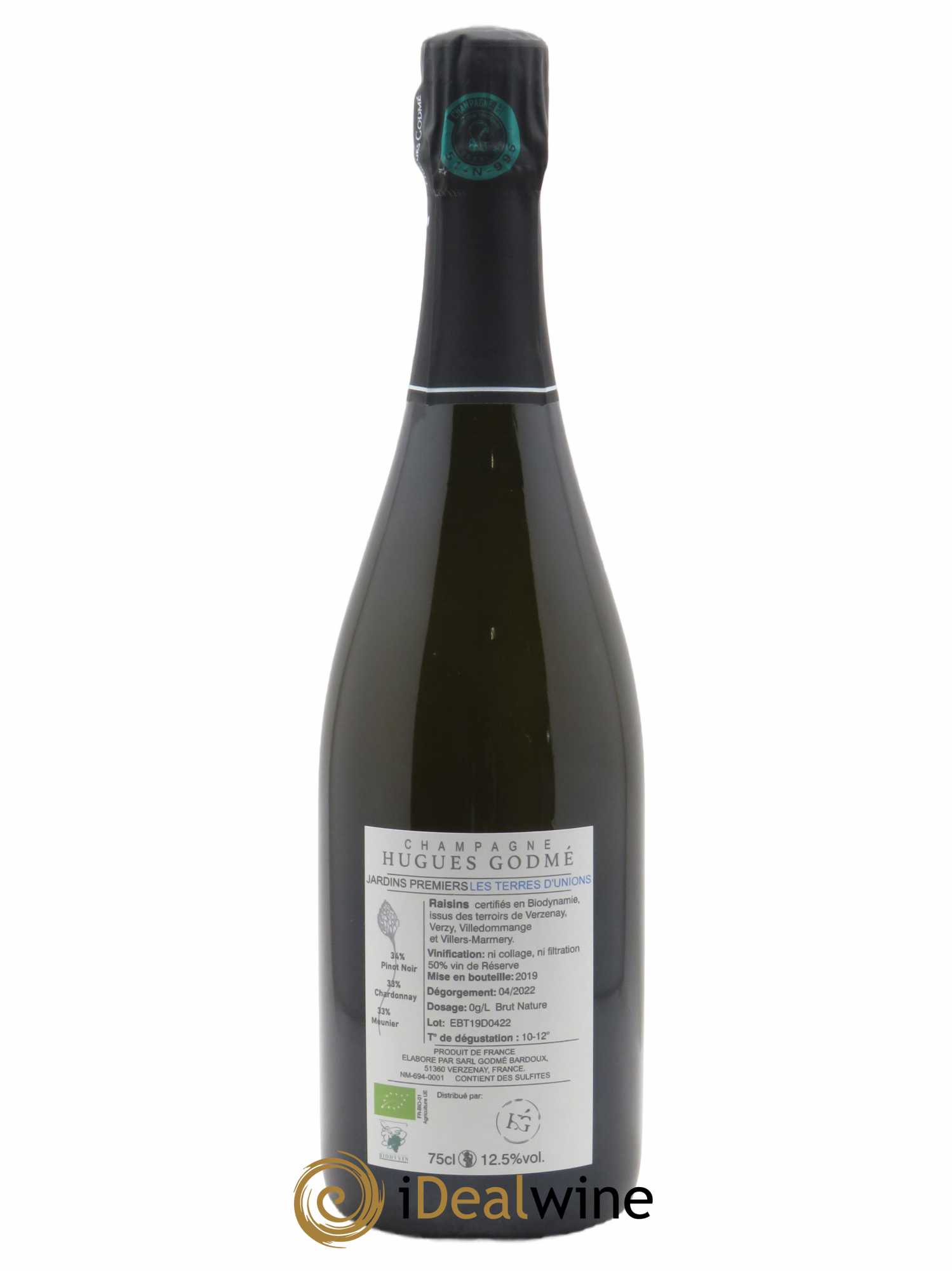 Terres d'Unions 1er Cru Extra-Brut Hugues Godmé   - Lot de 1 Bouteille