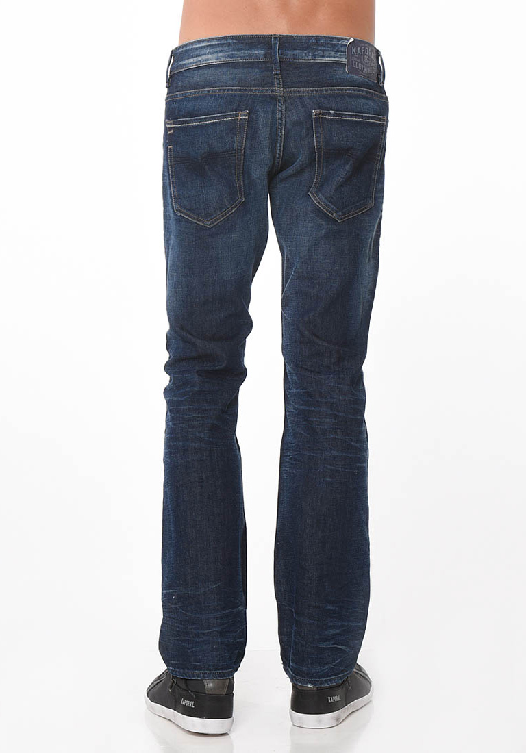 AMBRR  Jean bleu délavé, coupe droite
