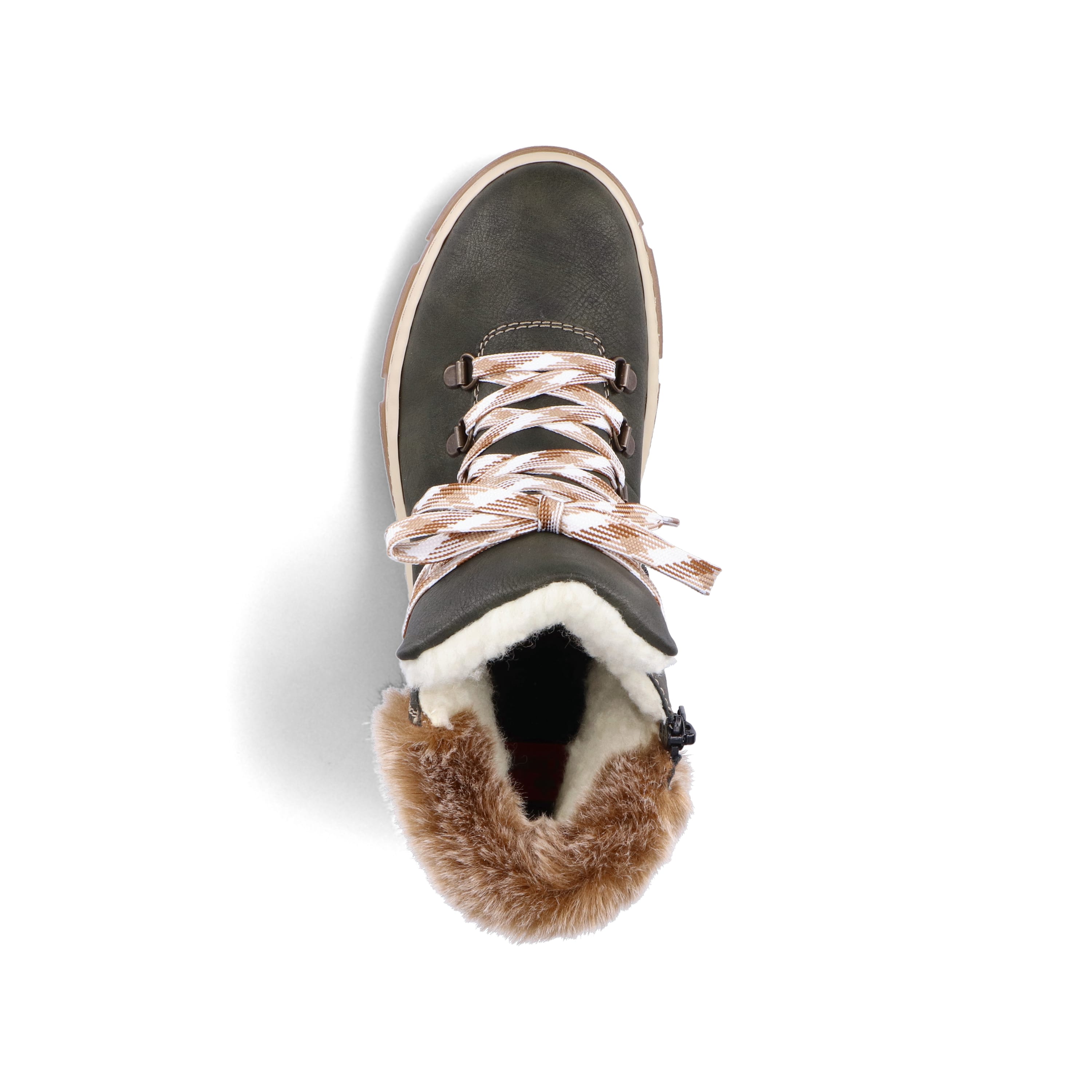 Rieker Damen Schnürstiefel olivgrün