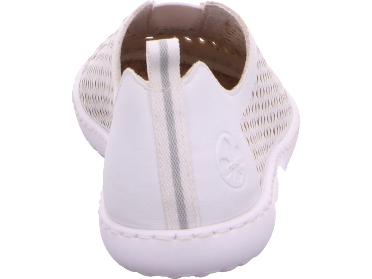 RIEKER Sportliche Slipper weiss