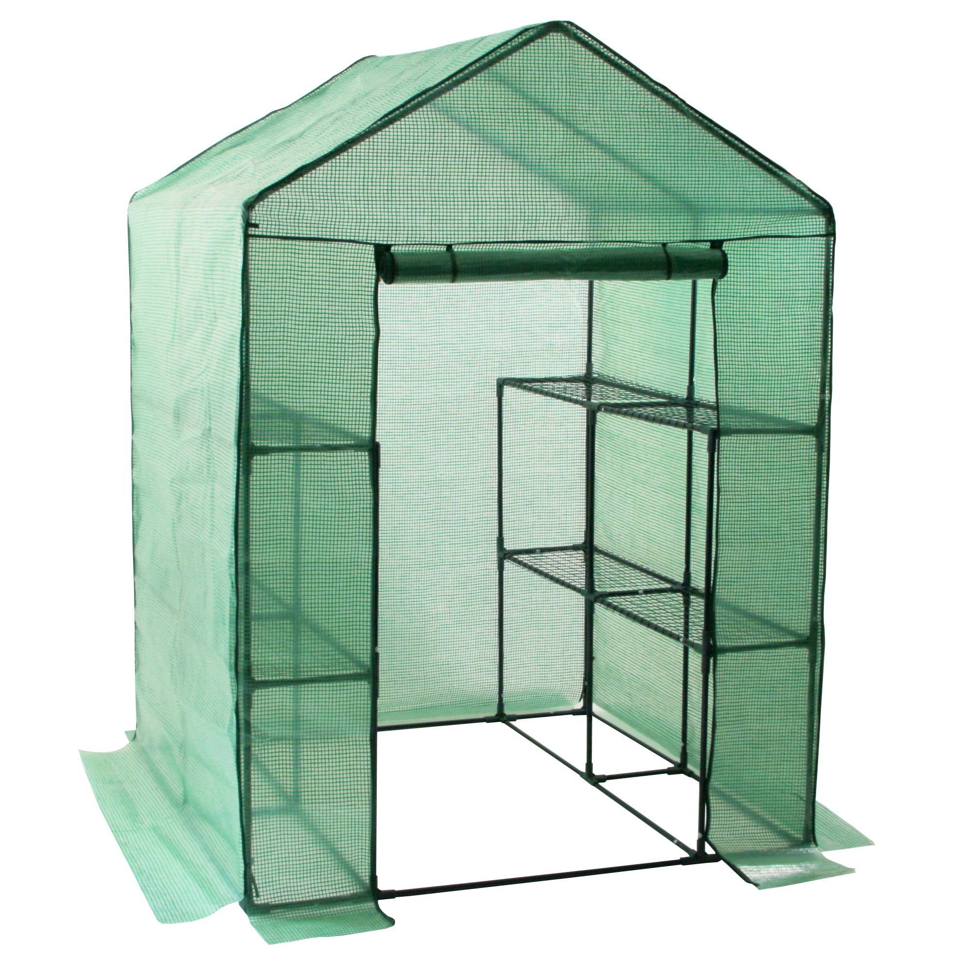 Zelsius Foliengewächshaus Folien Gewächshaus mit 8 Ablagen, 195x143x143 cm, Tomatenhaus, BxTxH: 143 x 143 x 195 cm