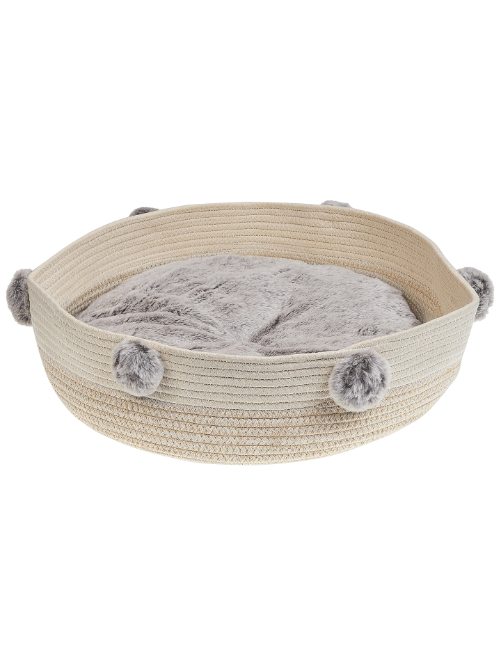Beliani Tierbett ORTACA in Beige/Weiß - (W) 44 x (H) 10 x (L) 44 cm günstig kaufen onesize