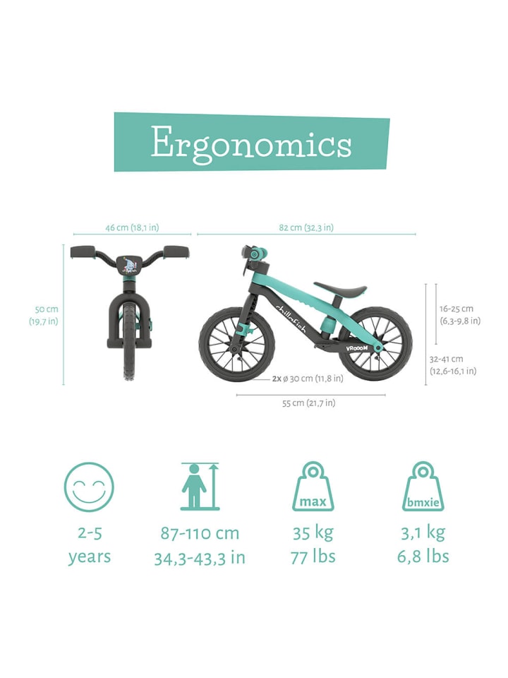 Chillafish Chillafish BMXie VROOOM VROOOM Sound Balance Bike 12“ - Farbe: Mint günstig kaufen onesize