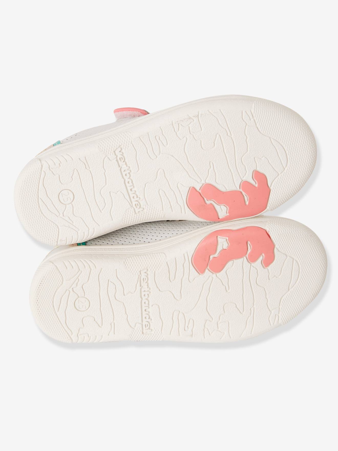 Tennis en cuir fille collection maternelle blanc
