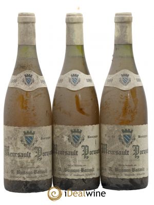 Meursault 1er Cru Poruzots Domaine Buisson Battault 1989 - Lot de 3 Bouteilles