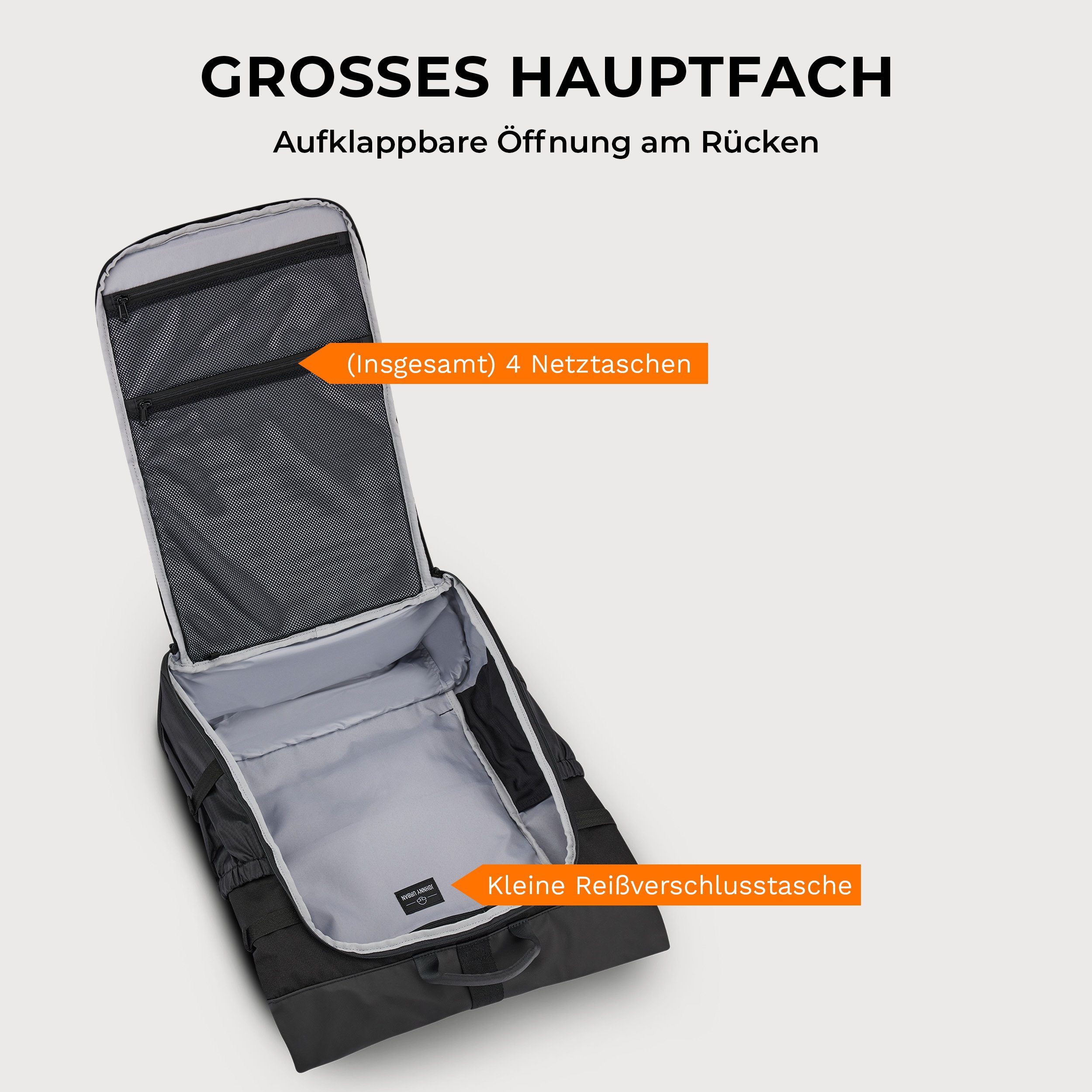 Johnny Urban Reiserucksack Travel Allen Large, Flexible Größe, Wasserabweisend