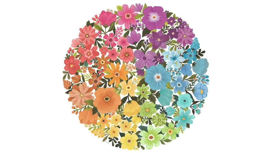 Ravensburger Puzzle - Circle of Colors - Flowers 500 Teile Puzzle