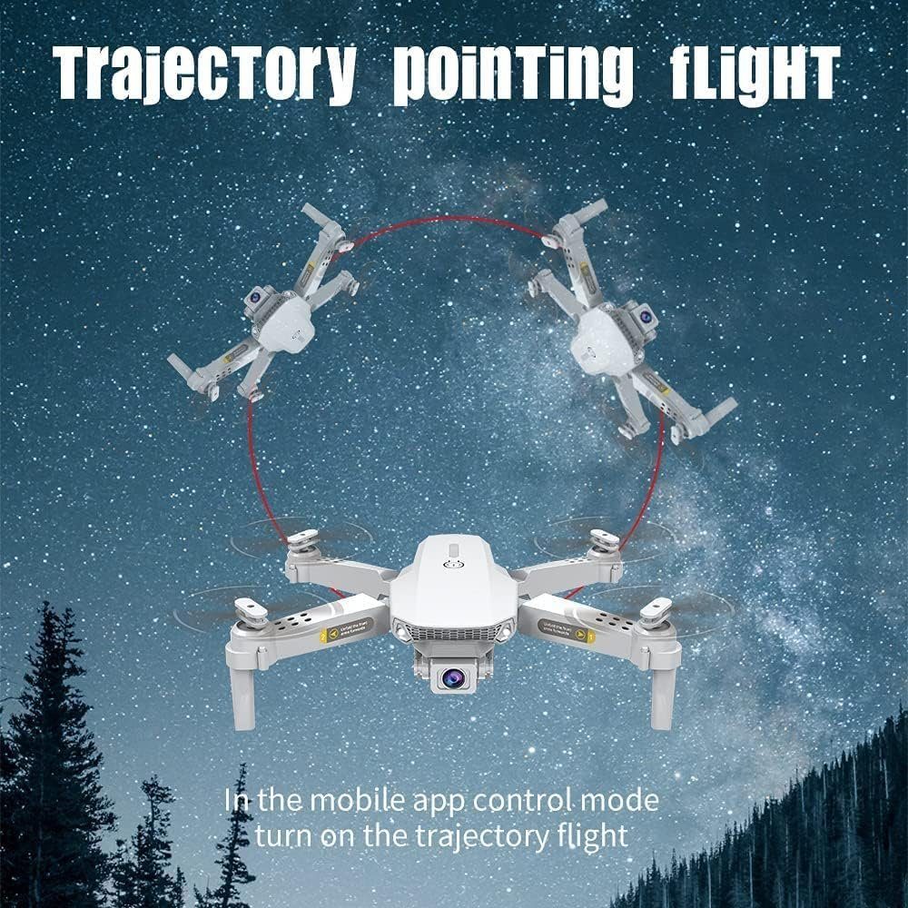 OBEST Drohne mit Kamera, Faltbare RC Quadcopter, Optical Flow, 2 Akkus Drohne (4K HD, mit One Key Start/Landen, 3D Flips Mini Drone für Kinder und Anfänger)