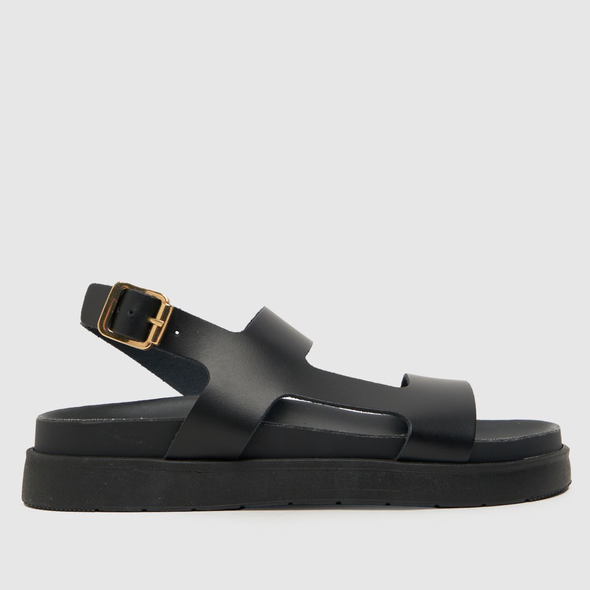Schuh Tasmin vastag bőr szandál fekete színben