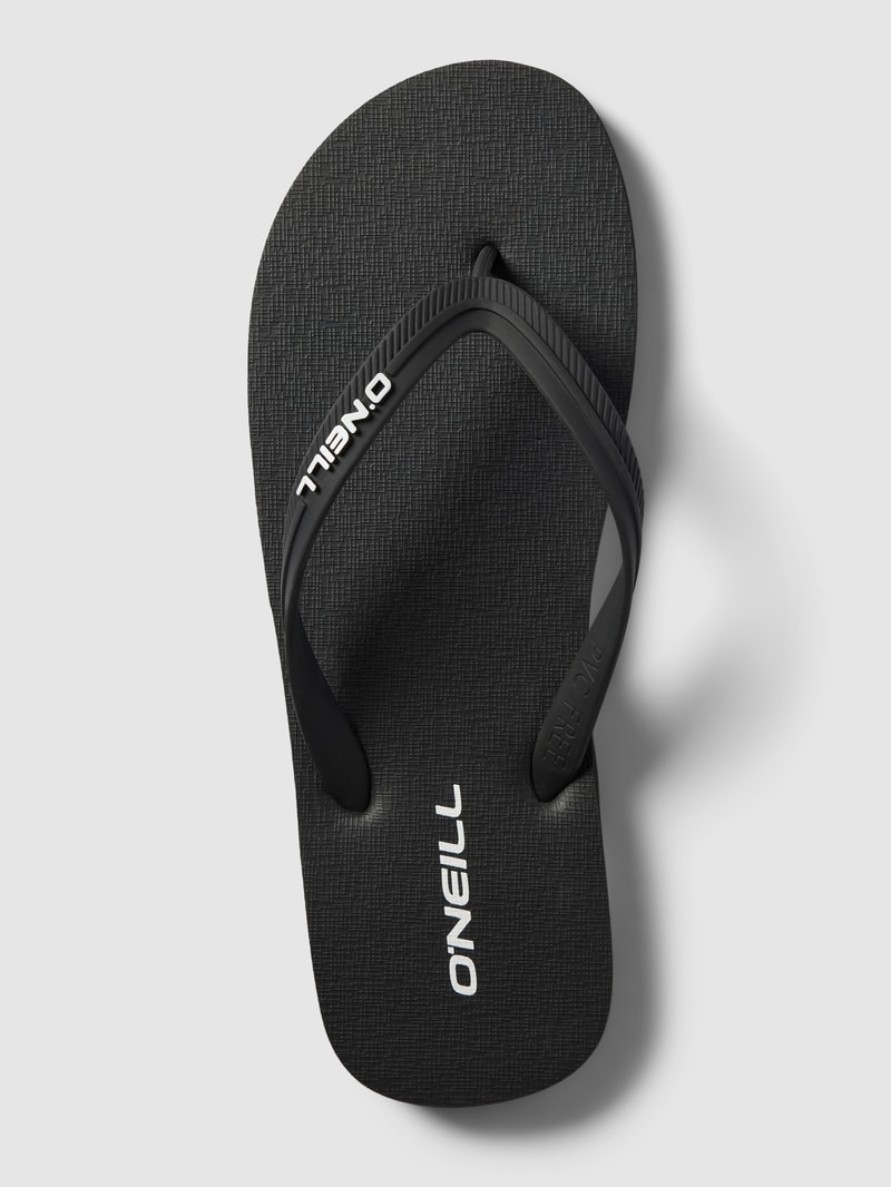 Zehentrenner mit Label-Details in schwarz
