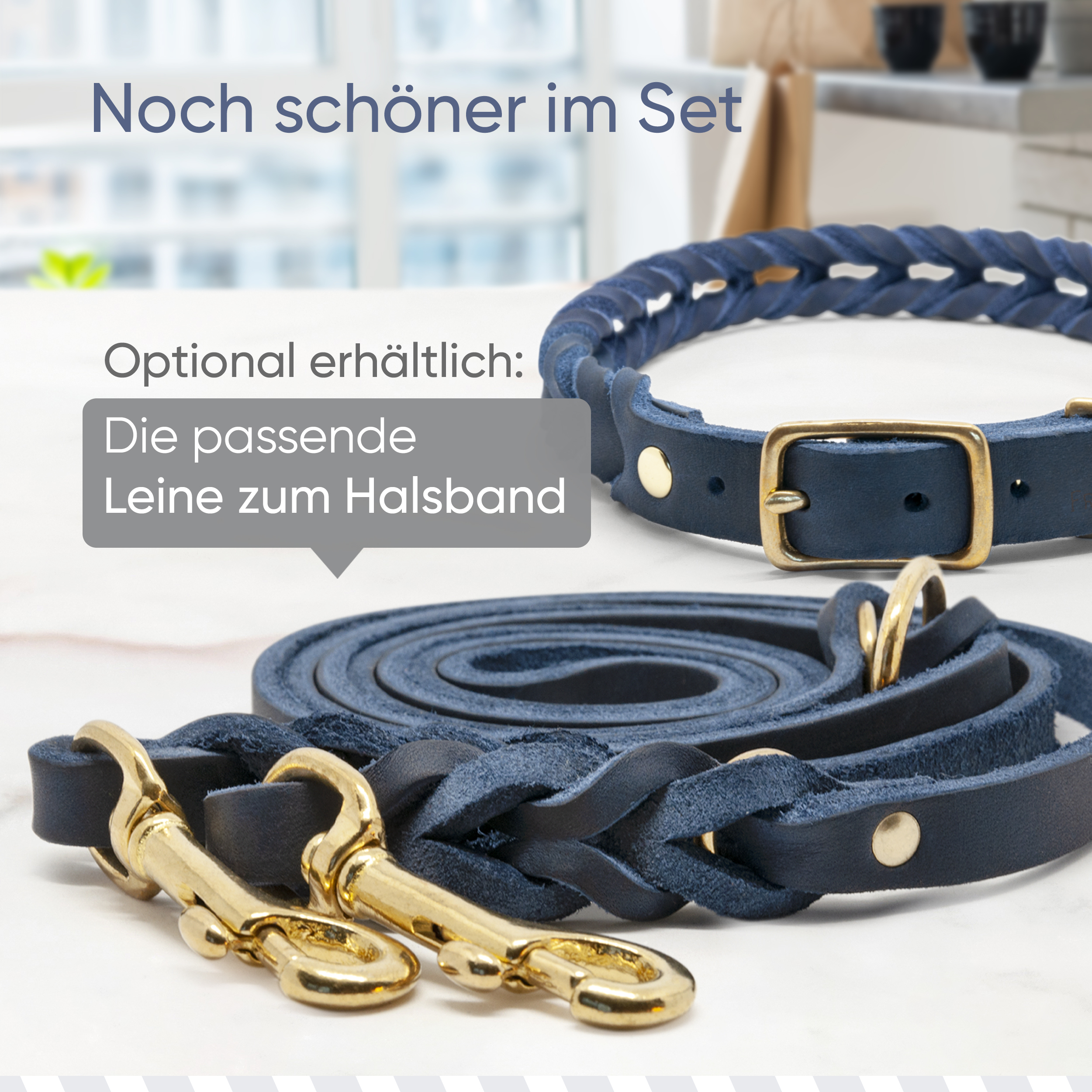 Freudentier Hundehalsbänder Freudentier geflochtenes Hundehalsband, AlsterTwist Kollektion L