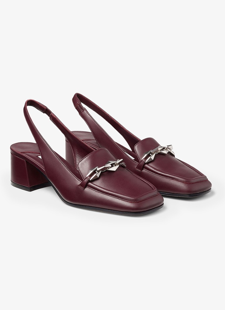 Pantofi cu toc Jimmy Choo Diamond Tilda SB 45 din piele de vițel cu baretă la spate.