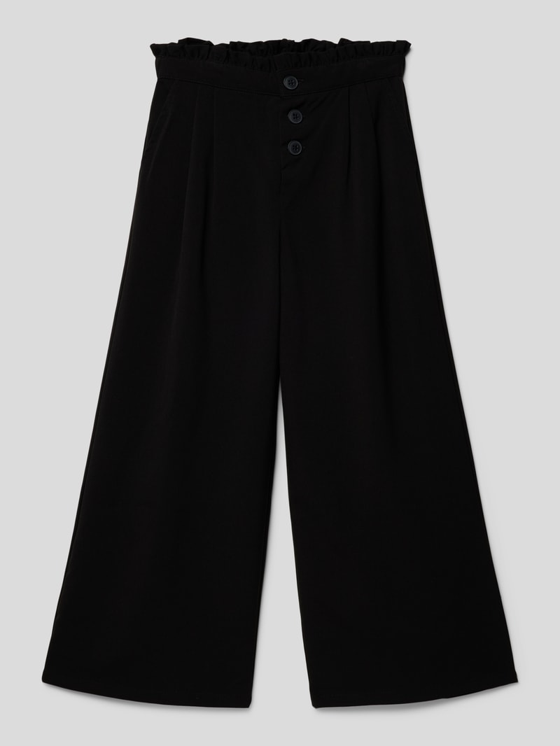 Stoffhose mit Knopfleiste Modell 'GIL' in schwarz