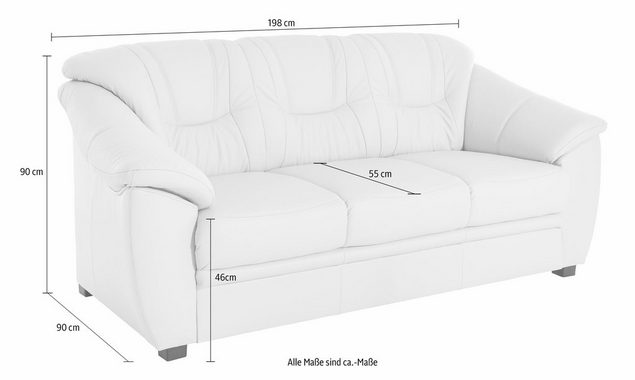 sit&more 3-Sitzer Savona, inklusive Federkern