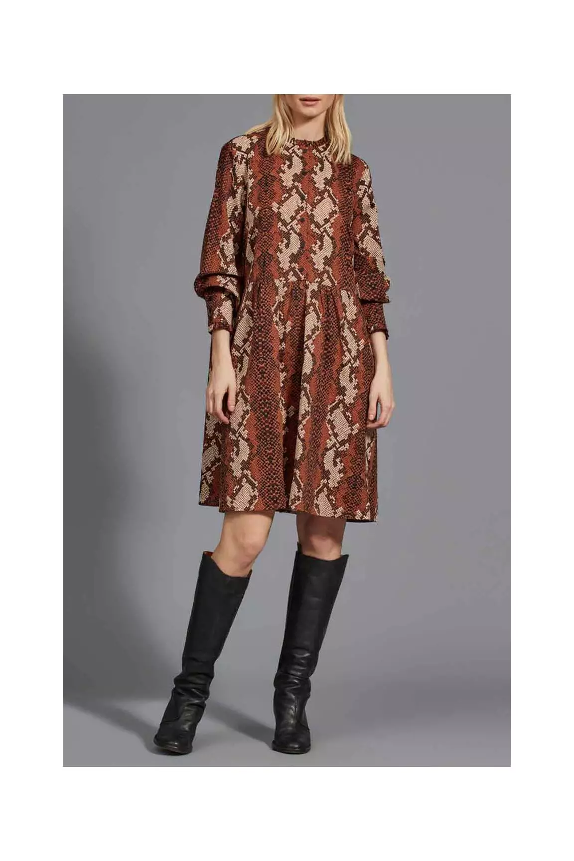 Vila Robes Mi Longues Femme couleur gris