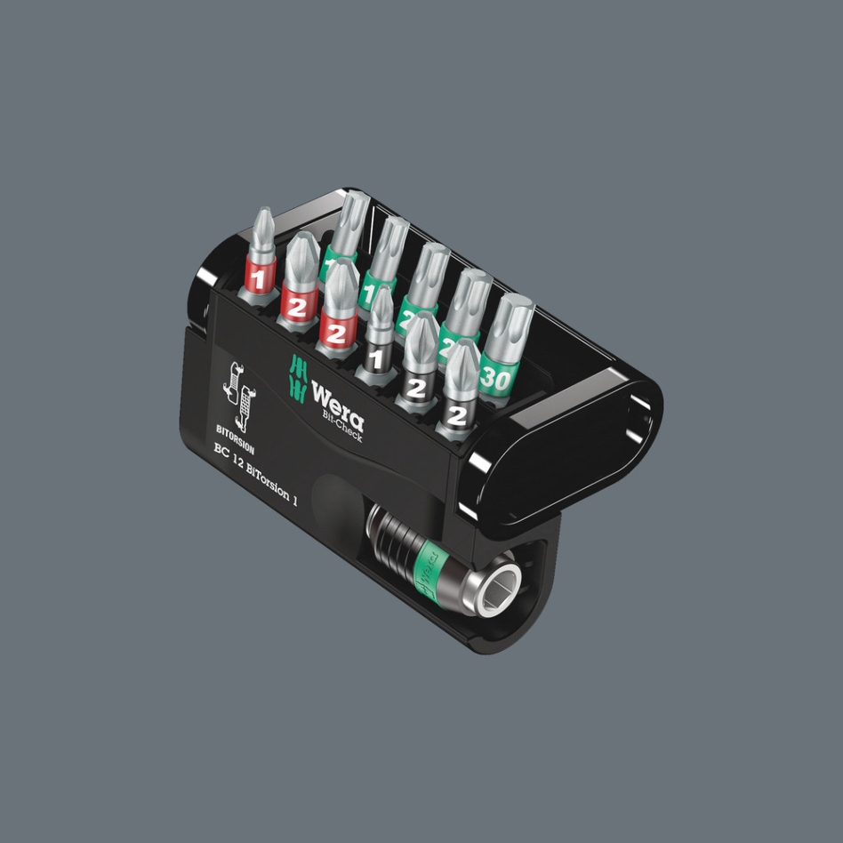Wera 05136385001 Bit-Check 12 BiTorsion 1 SB, 12-delig