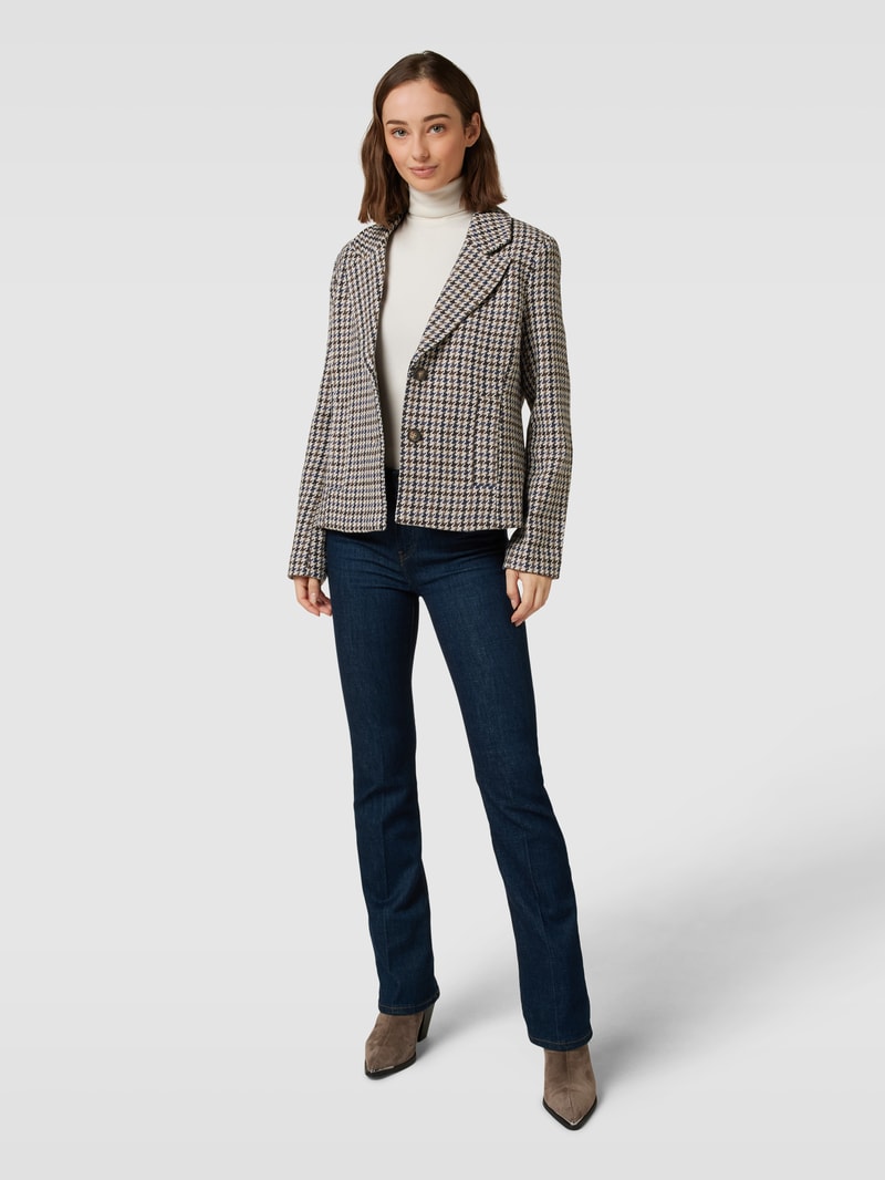 Jacke mit Hahnentrittmuster Modell 'Vicky' in beige