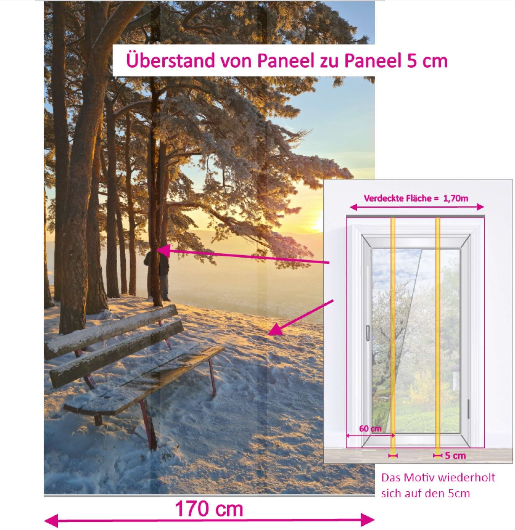 Schiebegardine Traumplatz Flächenvorhang 3er Set 260 cm lang – kürzbar - B-line, gardinen-for-life