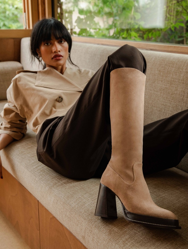 Callie - Taupe Mohair