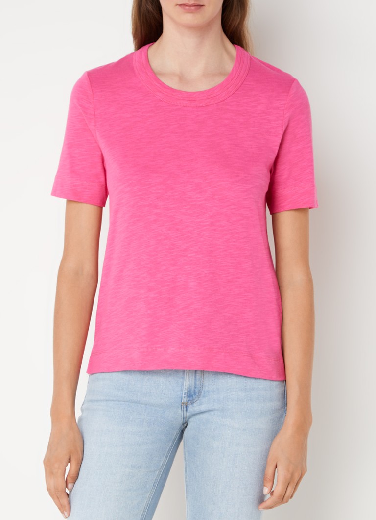 Whistles Rosa T-shirt with round neck and stretch