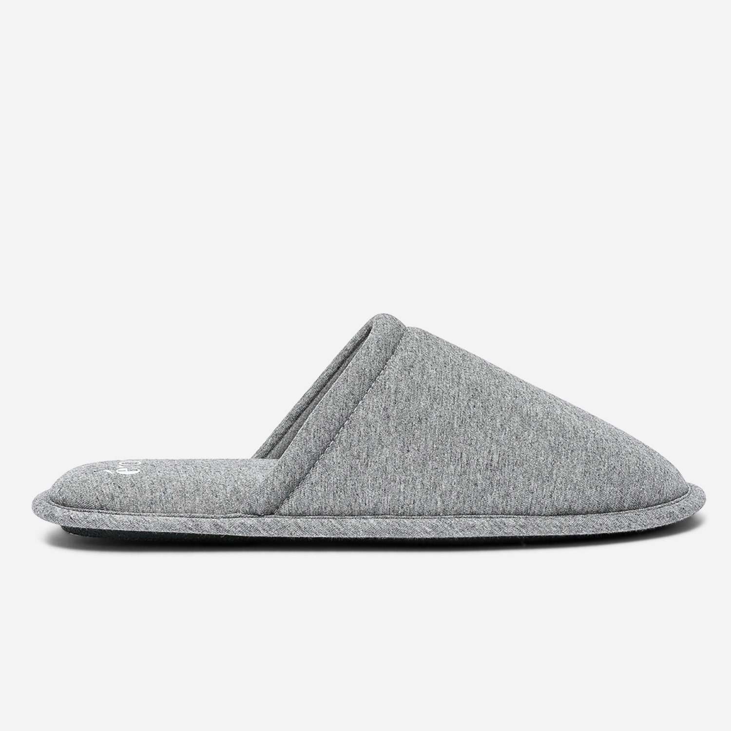 Chausson-mule gris en textile