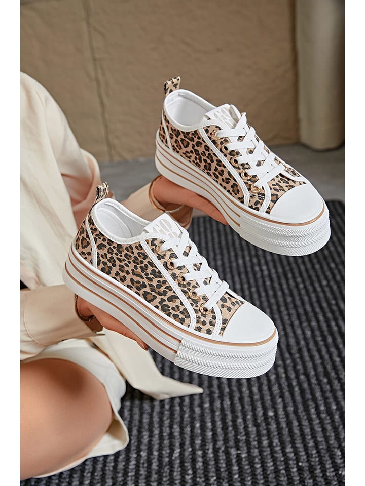 Sixth Sens Sneakers in Beige/ Braun/ Weiß günstig kaufen