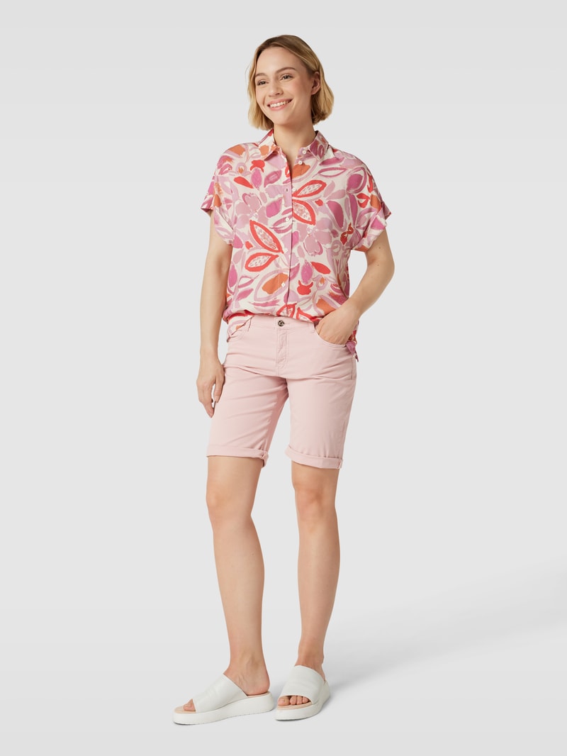 Bermudas mit seitlichen Eingrifftaschen in rosé