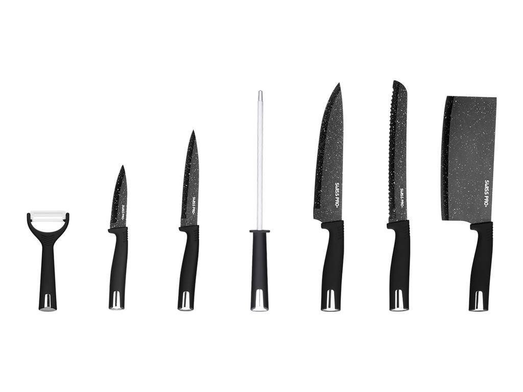 SWISS PRO+ Messer-Set Swiss Pro 8-TEILIGES KÜCHENMESSER-SET aus rostfreiem Spezialstahl
