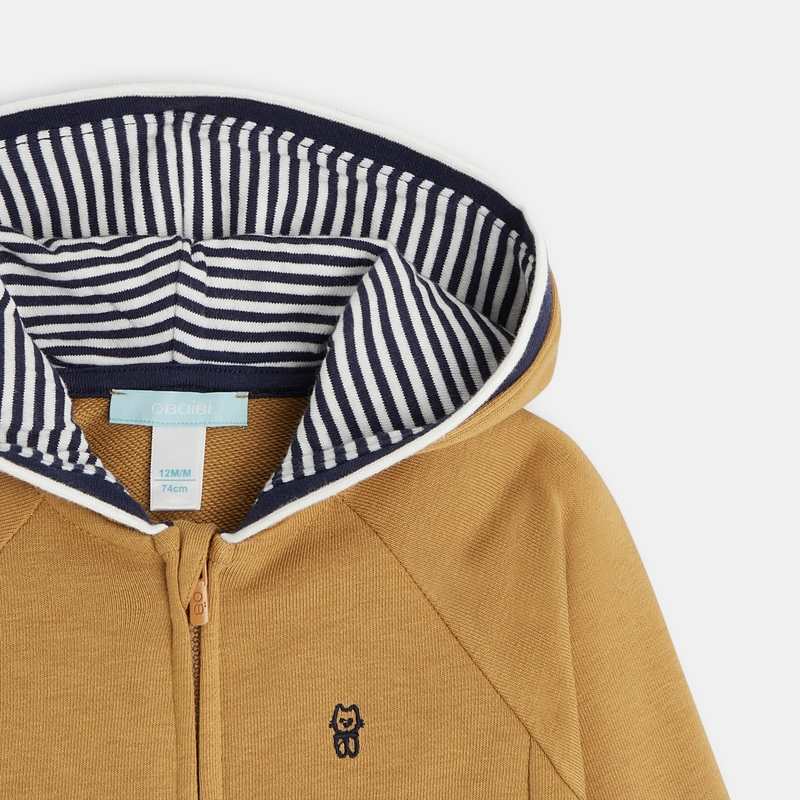 Sweat zippé à capuche (lot de 2) marron bébé garçon