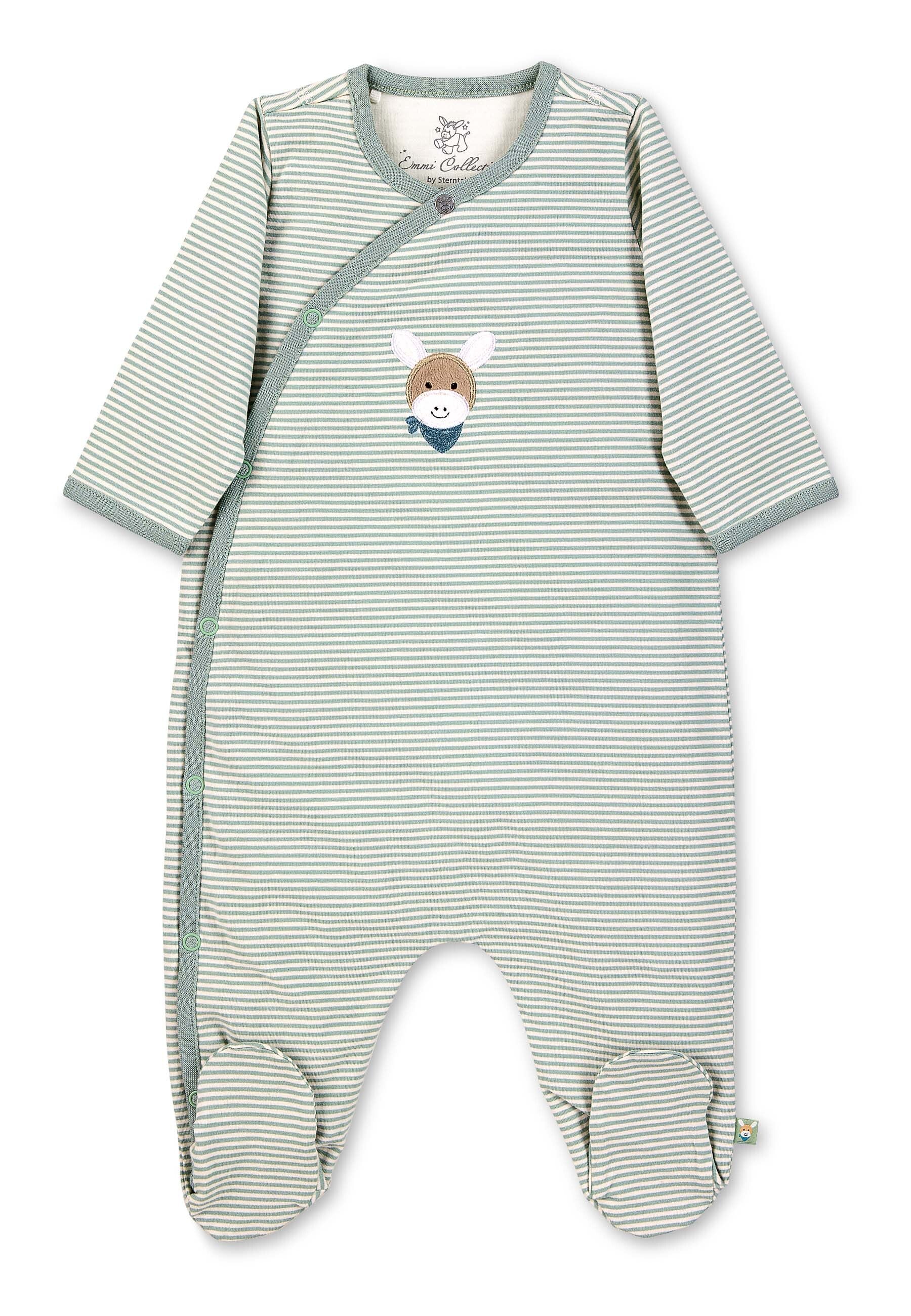 GOTS Strampler-Einteiler Esel Emmi, Single Jersey