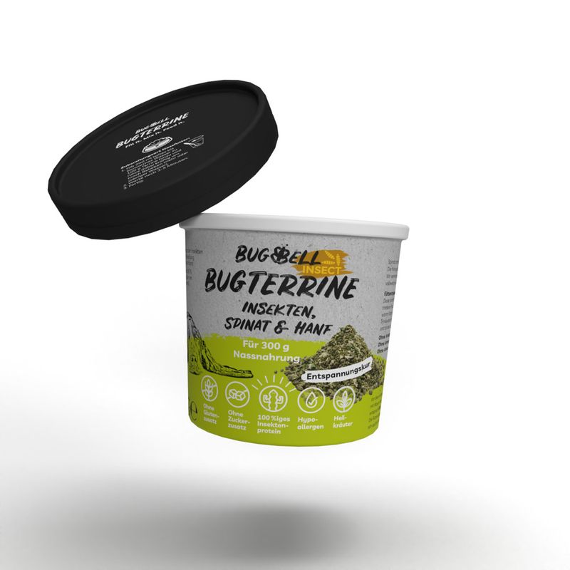 BugBell BugTerrine Adult Insekten, Spinat & Hanf